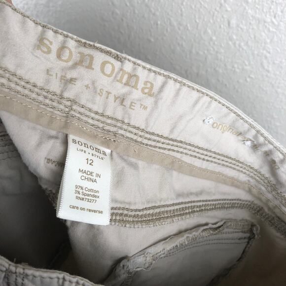 Sonoma Life + Style Original Straight Leg Light Khaki Pants Career Office Work - Picture 6 of 8